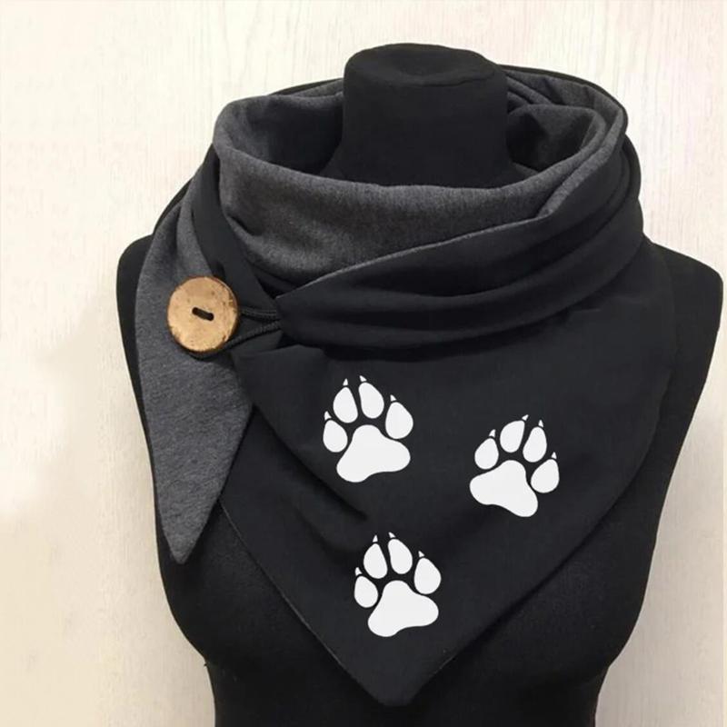 Mode vrouwen afdrukken knop warme Sjaals Shawls