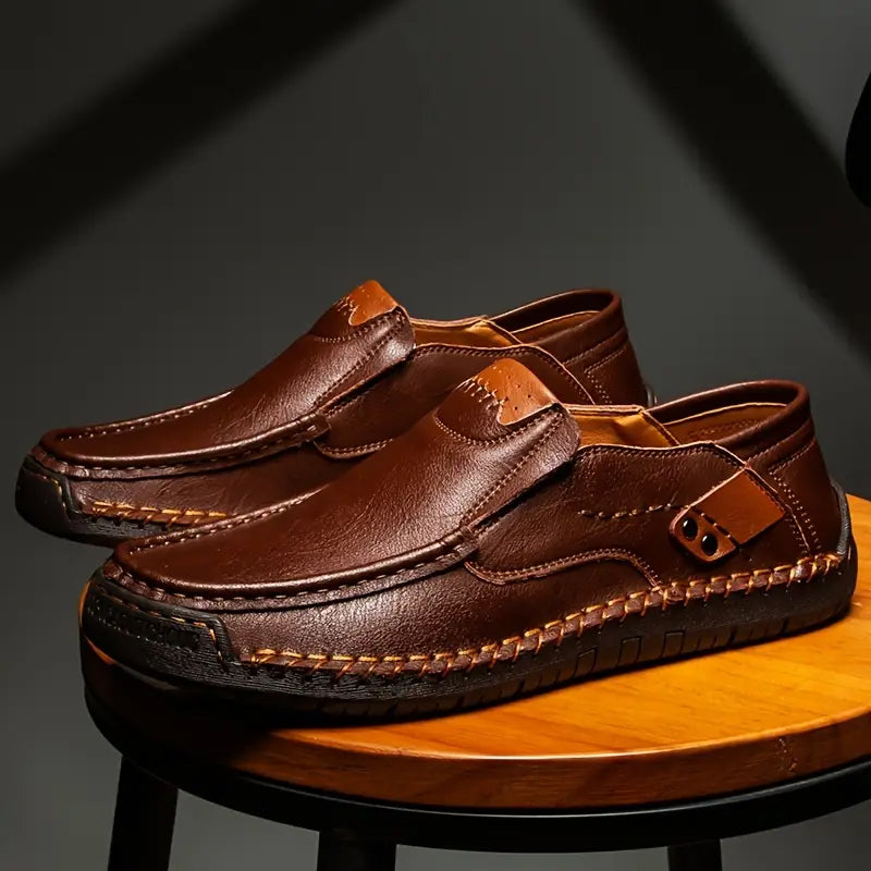 Nolan – Herenleren schoenen met flexibel comfort