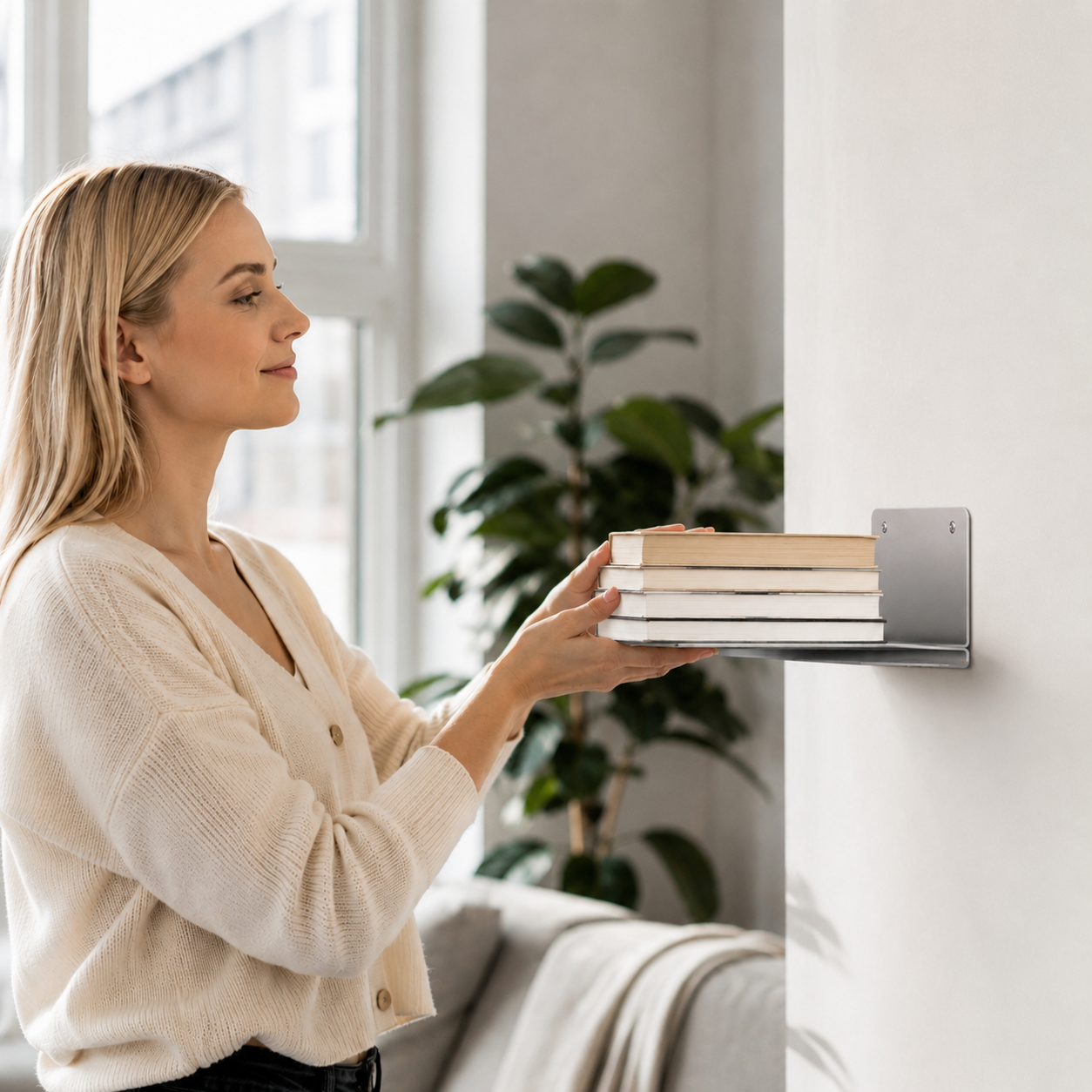 Booksy – Onzichtbare Wandplank die Ruimte Bespaart | 1+2 GRATIS