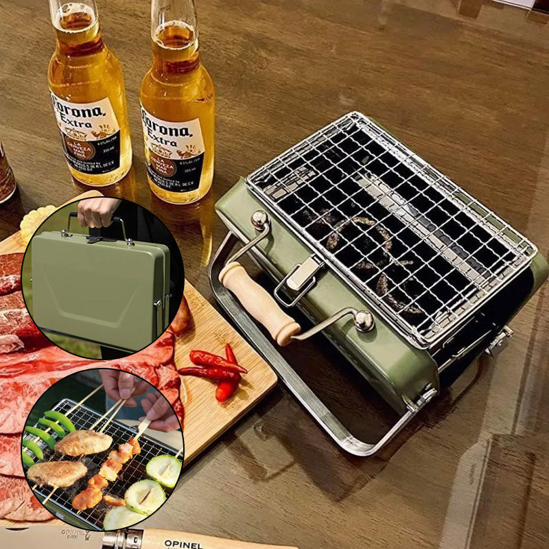 Draagbare roestvrijstalen barbecue