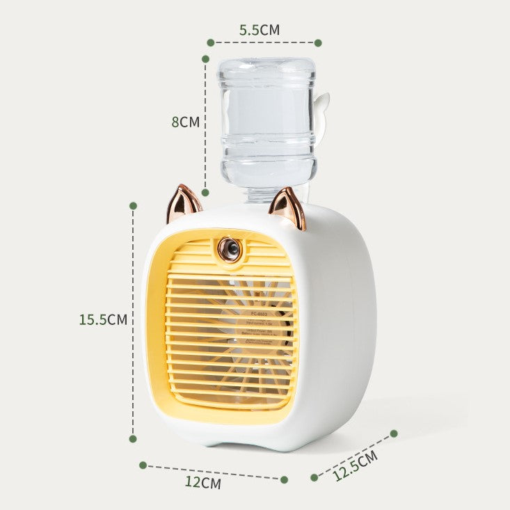 Draagbare mini-luchtbevochtigerventilator