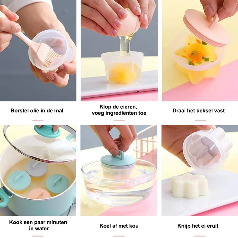 Leuke gekookte eiervorm