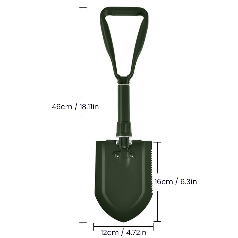Opvouwbare multifunctionele schep