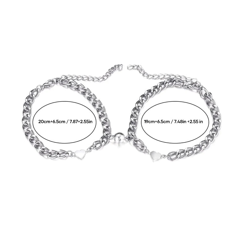 Mooie magnetische hartarmband voor koppels