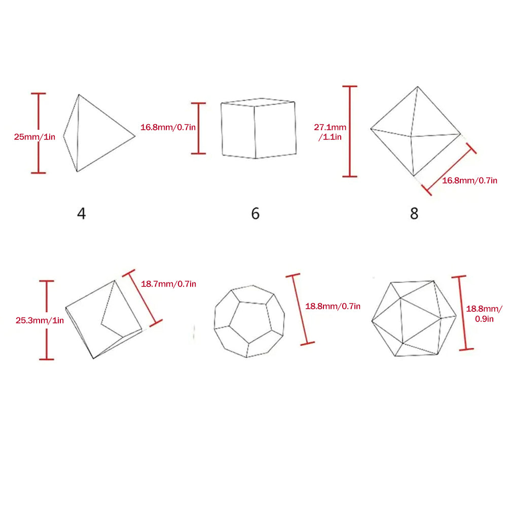 LED Flash Dobbelstenen Set 7-pack De Elektronische Dobbelstenen