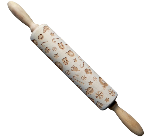 Kerst houten deegrollers