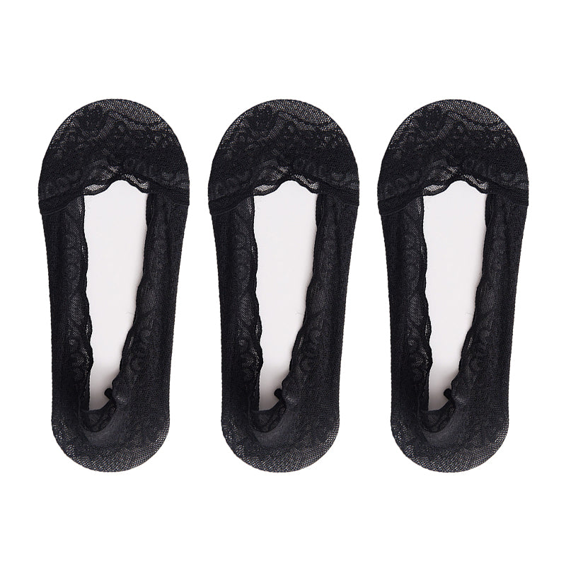 ć3 paarć Kanten No Show-voeringsokken voor dames