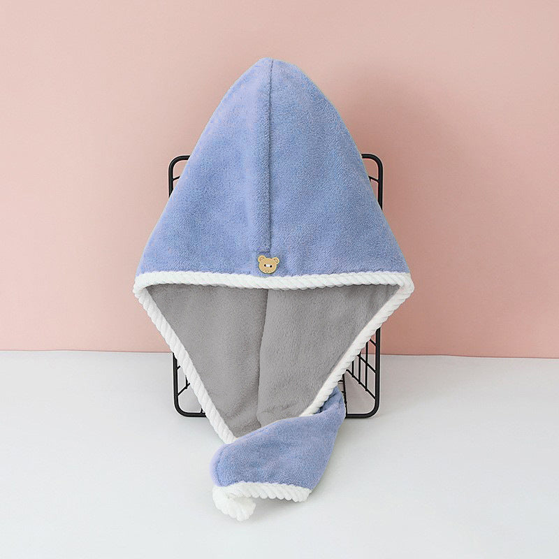 Dubbellaags koraalfluwelen sneldrogende haarkap