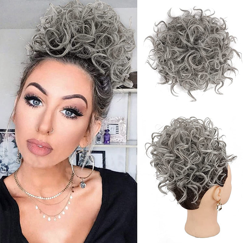 ChicWave - Elastisch trekkoord Los kort krullend knotje | 50% KORTING