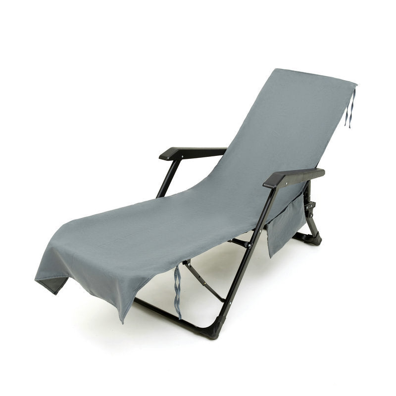 Ligstoelhanddoek in tas met opbergvakken