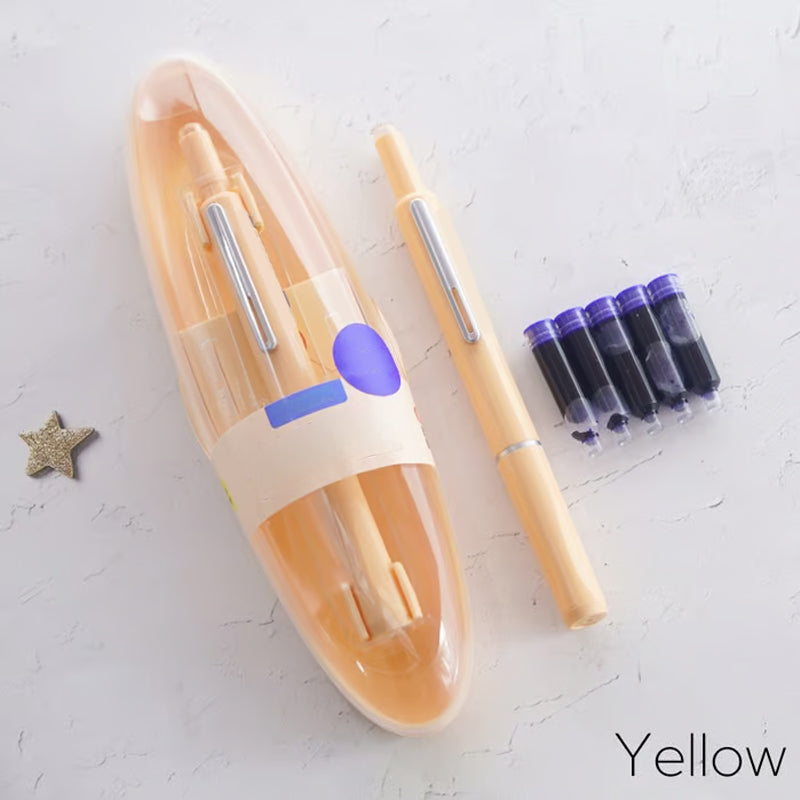 InkFlow™ – Intrekbare Vulpen met Soepele Inkt en Elegant Design | 1+1 GRATIS
