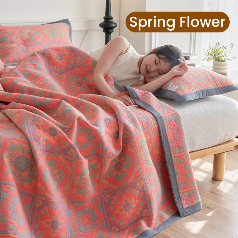 CottonDream – Multifunctionele dubbelzijdige katoenen deken | 50% KORTING