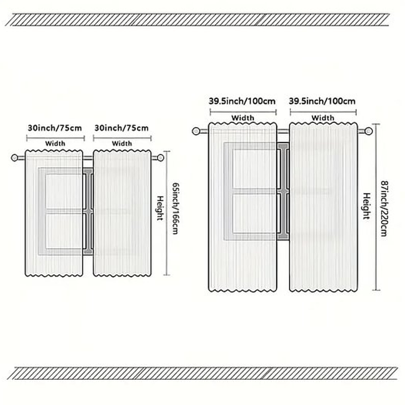 FestivaDrape – 2-delige kerstgordijnset | 50% KORTING