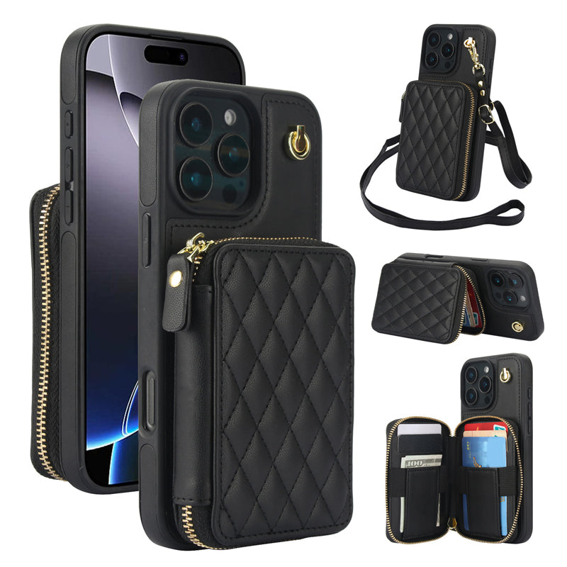 LuxeCarry – Crossbody Portemonnee Hoesje voor iPhone
