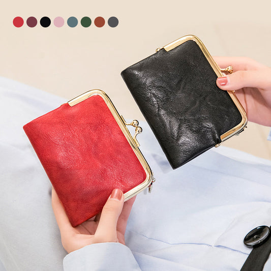 Mini Mode Dames Vierkante Korte Portemonnee