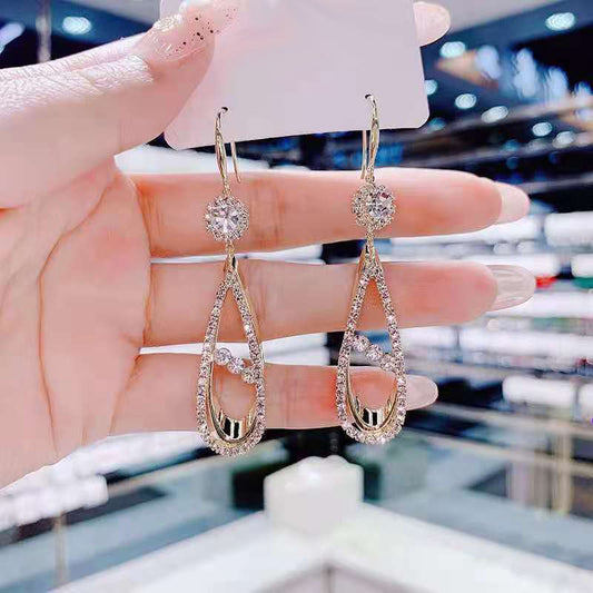 Luxe oorbellen met volledige diamanten