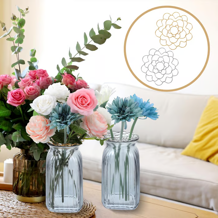 FloraCraft – roestvrijstalen bloemschikhulp met bloemenrooster