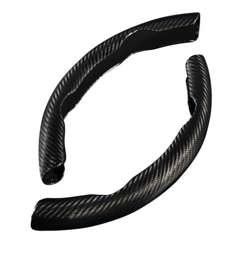 Stuurwielhoes van koolstofvezel en leer – Comfortabele grip en controle