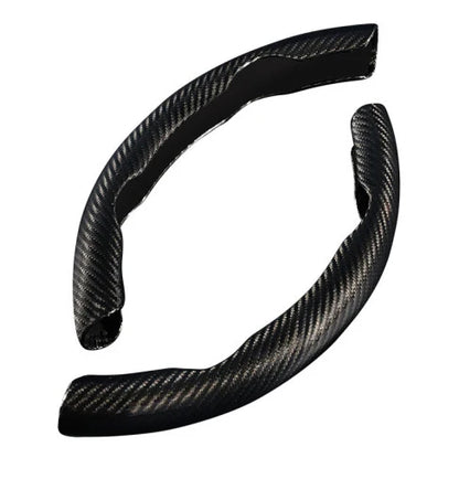 Stuurwielhoes van koolstofvezel en leer – Comfortabele grip en controle