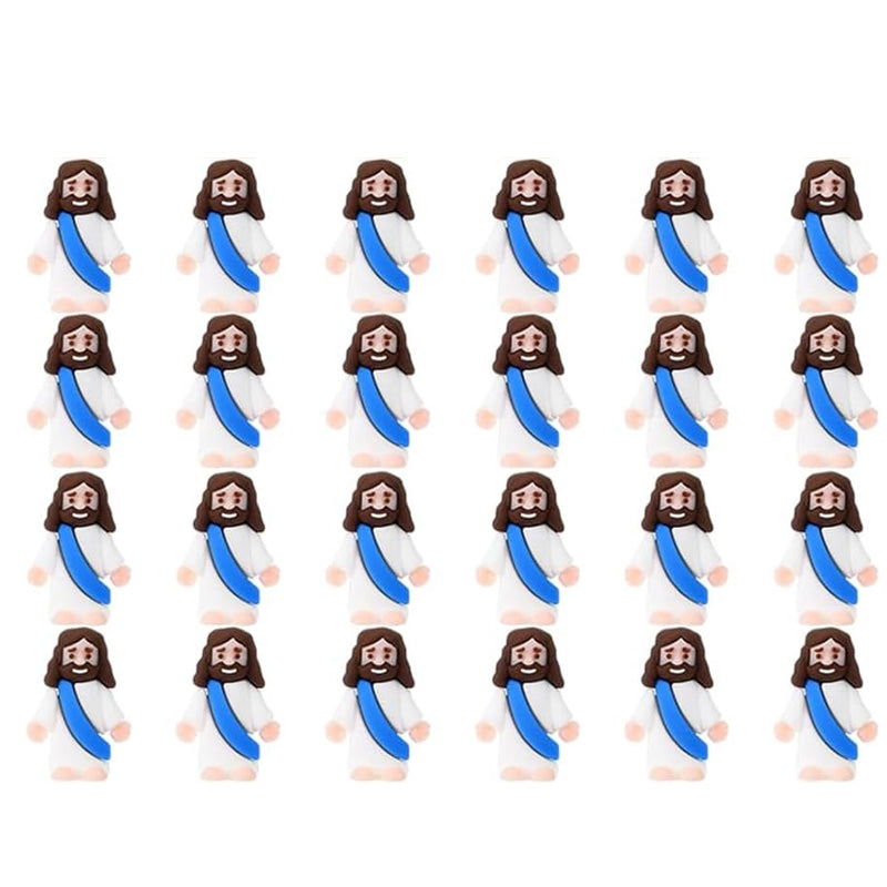 24 mini Jezusfiguurtjes voor paasdecoratie