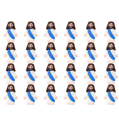 24 mini Jezusfiguurtjes voor paasdecoratie