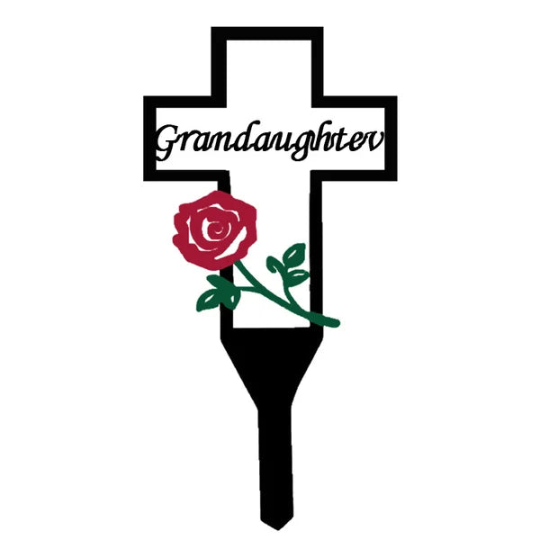 Variant image for Begraafplaatskruis - Duurzaam Herinneringssymbool voor Moeders met Roos-16