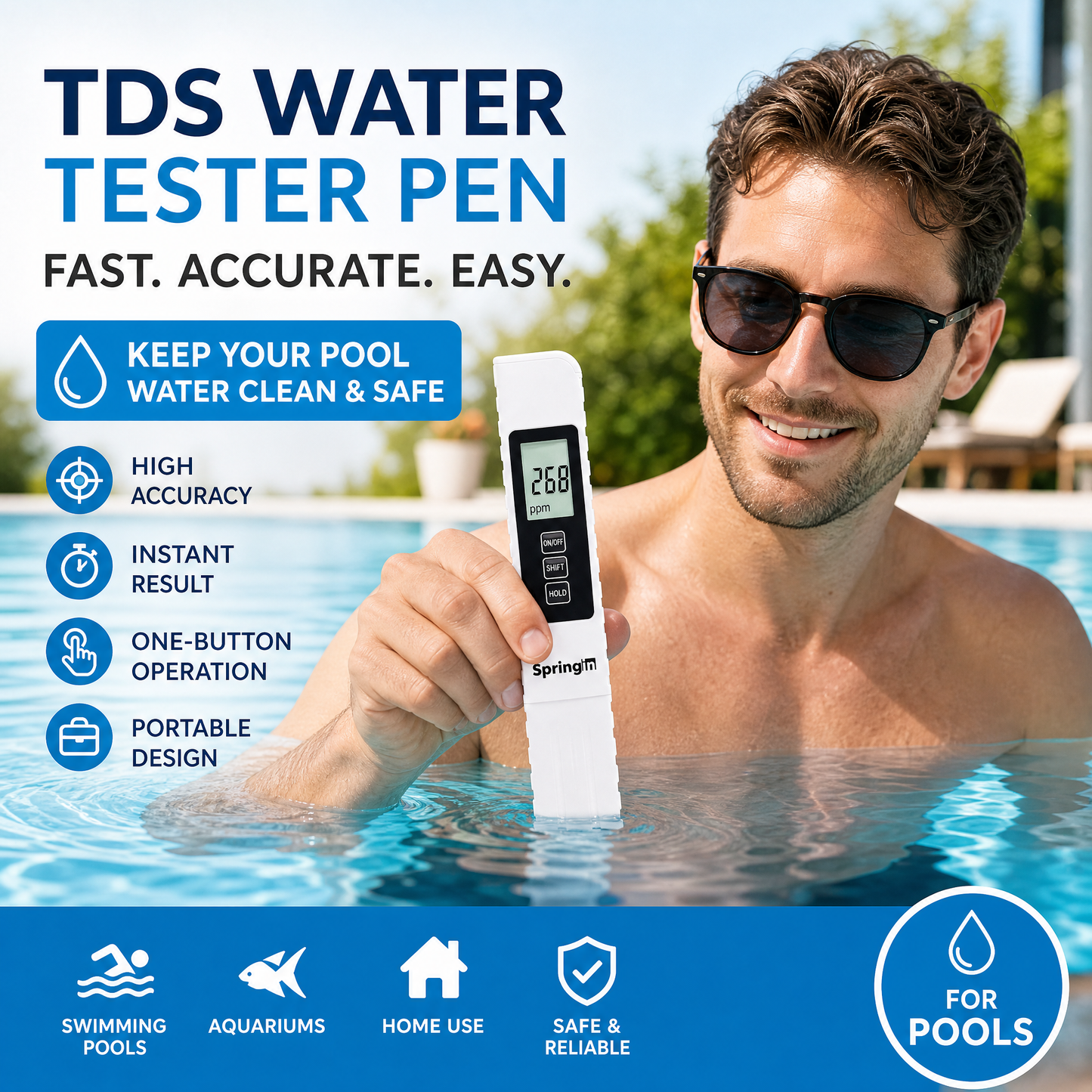 PureSafe TDS Meter — Directe Waterveiligheid