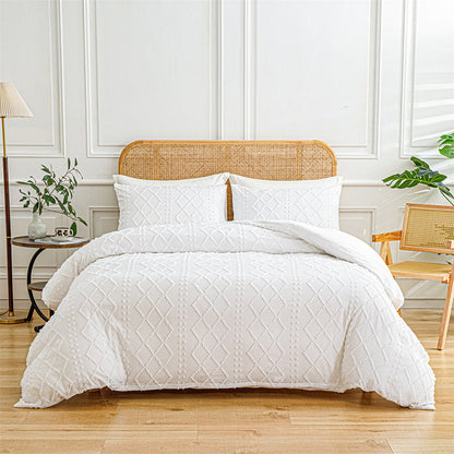 LuxeLoom Cutwork Zacht Pluizend Beddengoed Set — Zachtheid die Verzacht