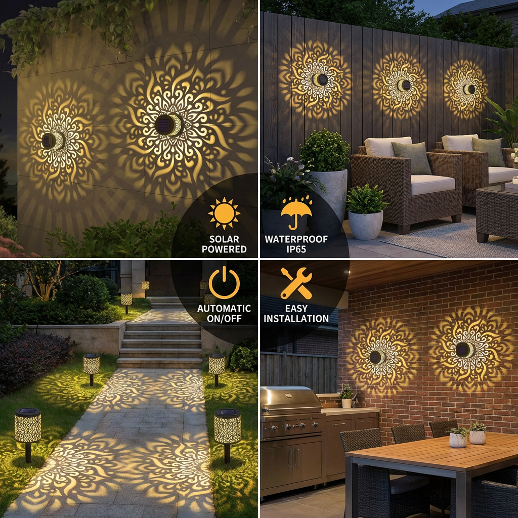 LumaMandala — Solar Projector Licht | 1+1 GRATIS
