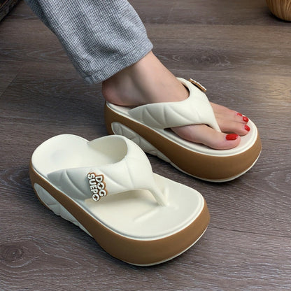 Mila – Gedurfde Gekleurde Plateau Teenslippers met Comfortabele Voering