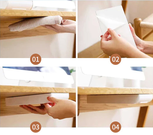 Opberglade onder bureau