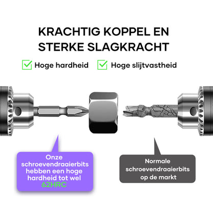 D1 Antislip- en slagvaste bit-kruisschroevendraaierbits