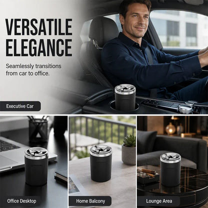 SmokeShield Draaibare Auto Asbak – Direct Versheid Afgesloten