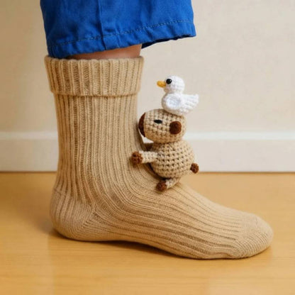 FluffyFeet – Ultra-lichte katoenmengsokken voor in huis met antislipzolen