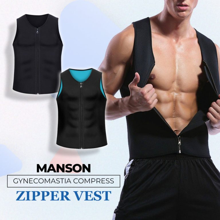 ConfidentFit - Gynaecomastie -Kompressionvest met ritssluiting | 50% KORTING