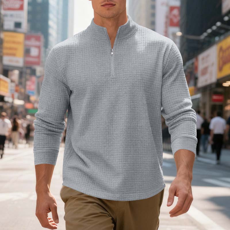 Michael — Midtown Pullover Sweatshirt met Gestructureerd Jacquard