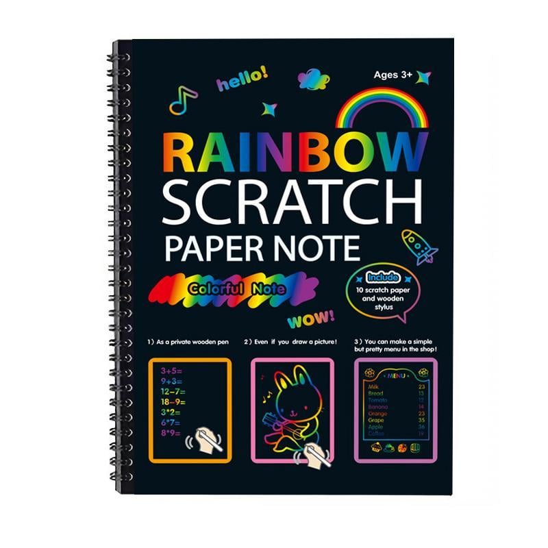 ColorSpark – Regenboog Magisch Kladpapier met Houten Stylus | 1+1 GRATIS