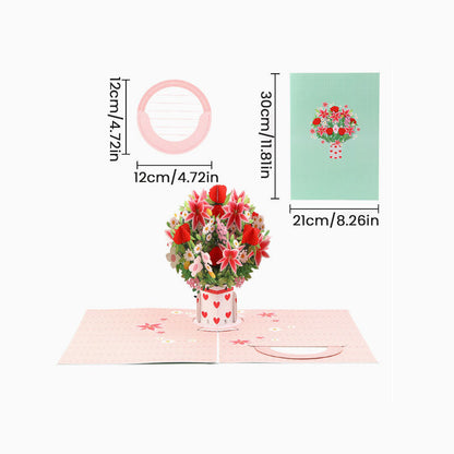 LoveBlossom – 3D Bloemenkaart Liefde | 1+1 GRATIS