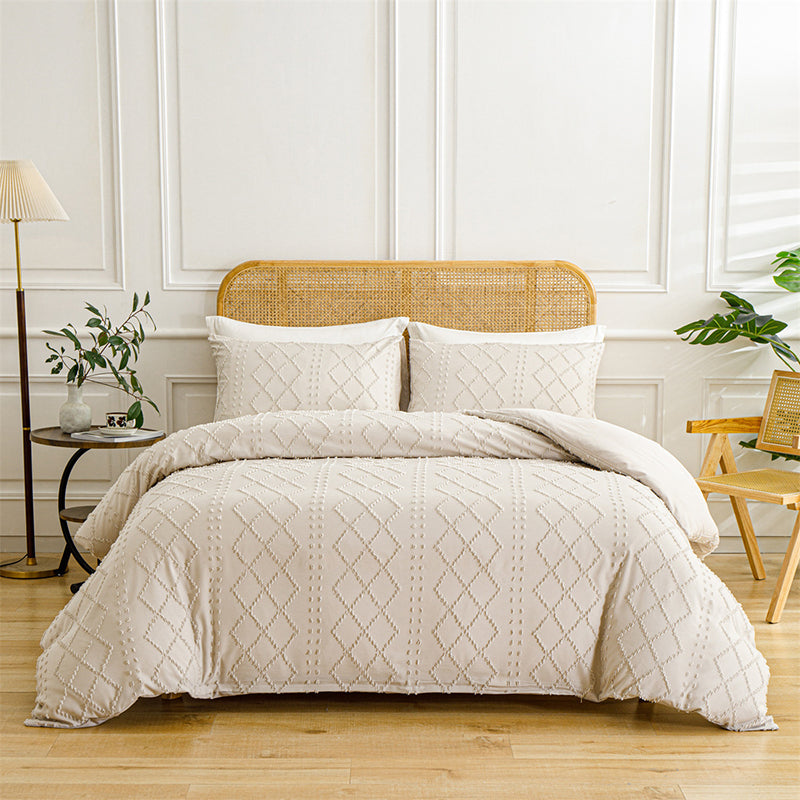 LuxeLoom Cutwork Zacht Pluizend Beddengoed Set — Zachtheid die Verzacht