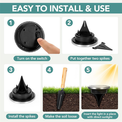 SolarGlow 4 stuks-Set — Tuinpadverlichting | 50% KORTING