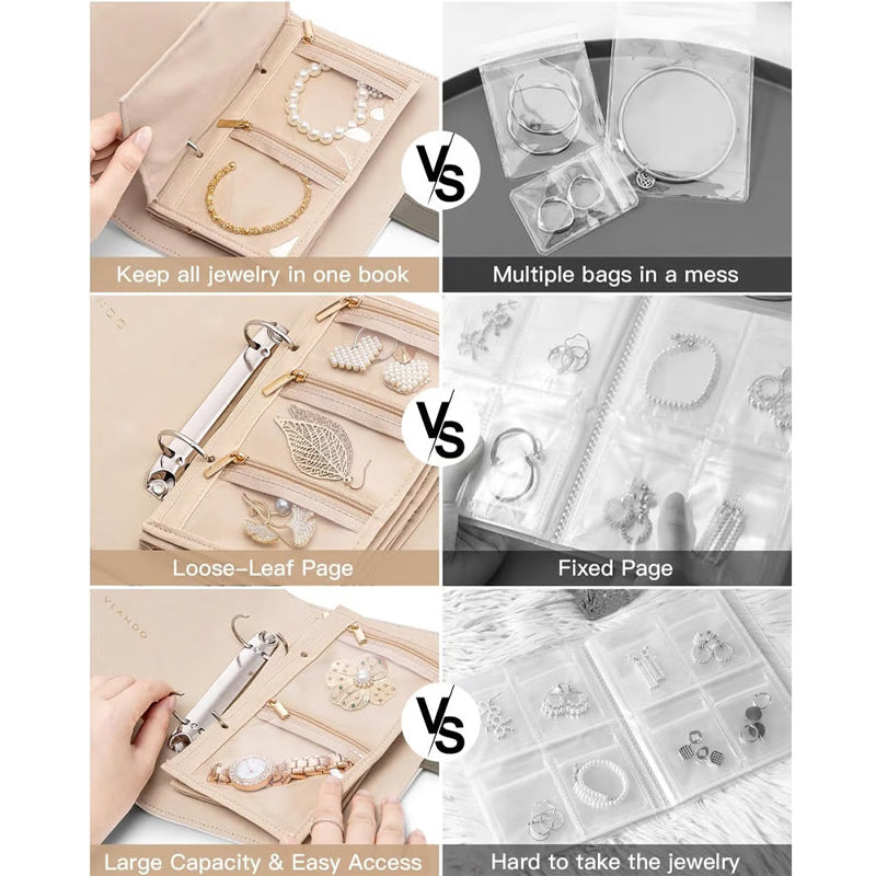 VelvetVault™ – Luxe Juwelen Opbergboek | Elegant, Veilig & Overal mee naartoe | 50% KORTING