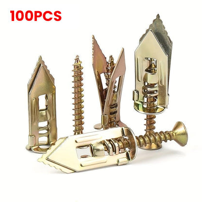 FixSecure - Uitzettingspluggen voor gipsplaten + hoogvaste zinkschroeven (verpakking van 100)