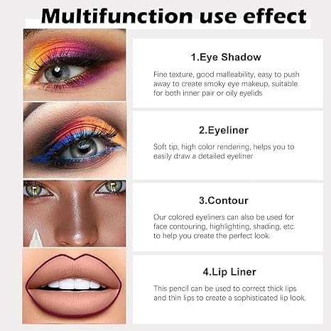 PrismLuxe 14-pack Gel Eyeliner – Onvergetelijke kleur de hele dag lang