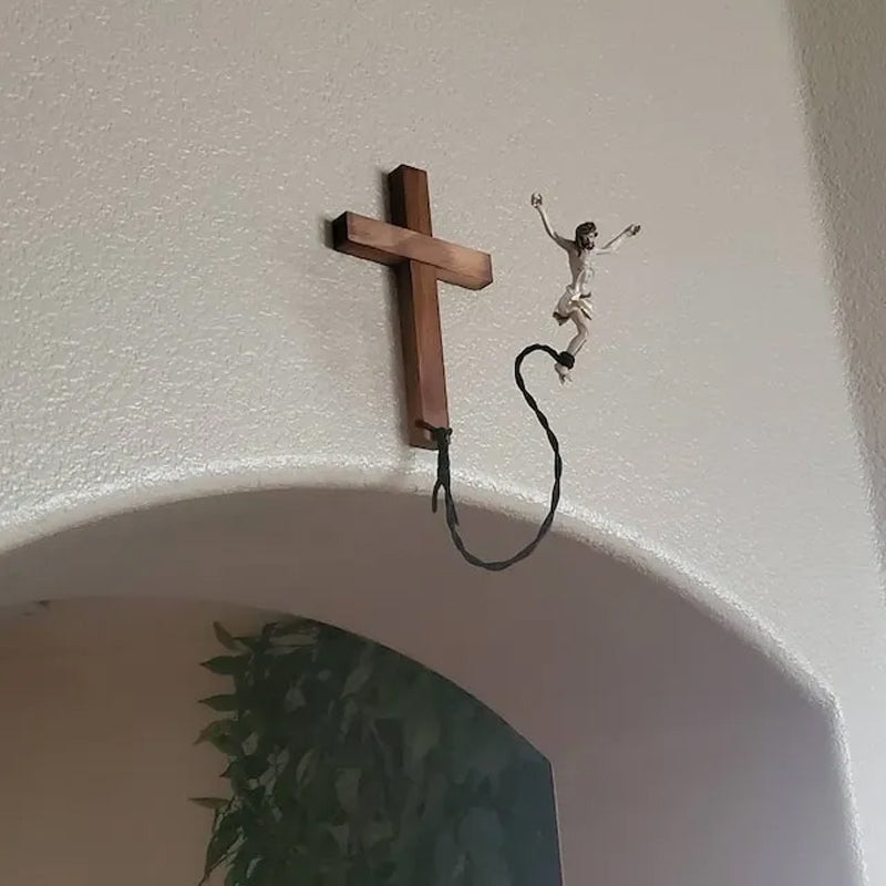 Sprong van geloof Jezus decoratie