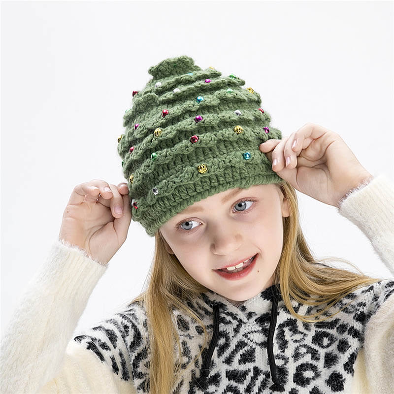 KerstWarmte - Kerstboom Winter Warme Gebreide Muts| 50% KORTING