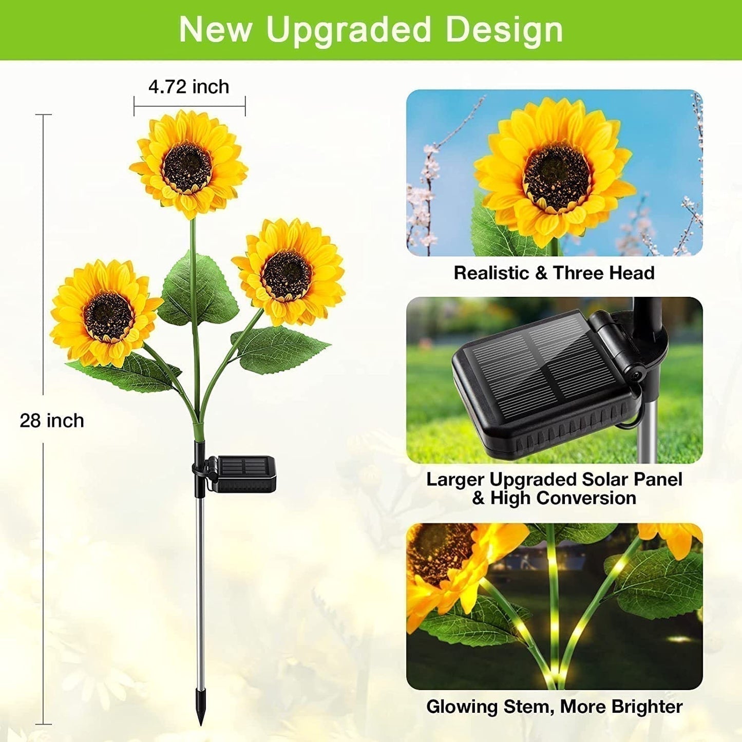 SunGlow — Solar-zonnebloemlampen | 1+1 GRATIS