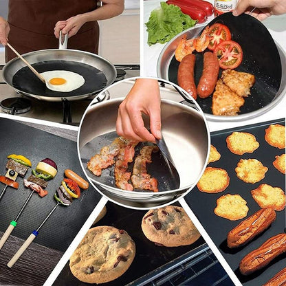 Non-stick BBQ-grill matten met snijbox