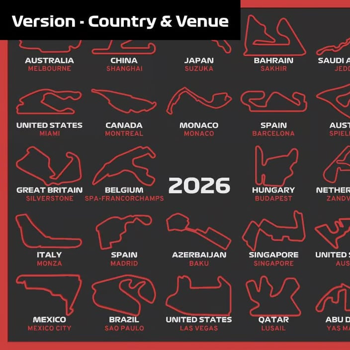 2026 F1 Racekalender — Ontstek de dagelijkse raceactie