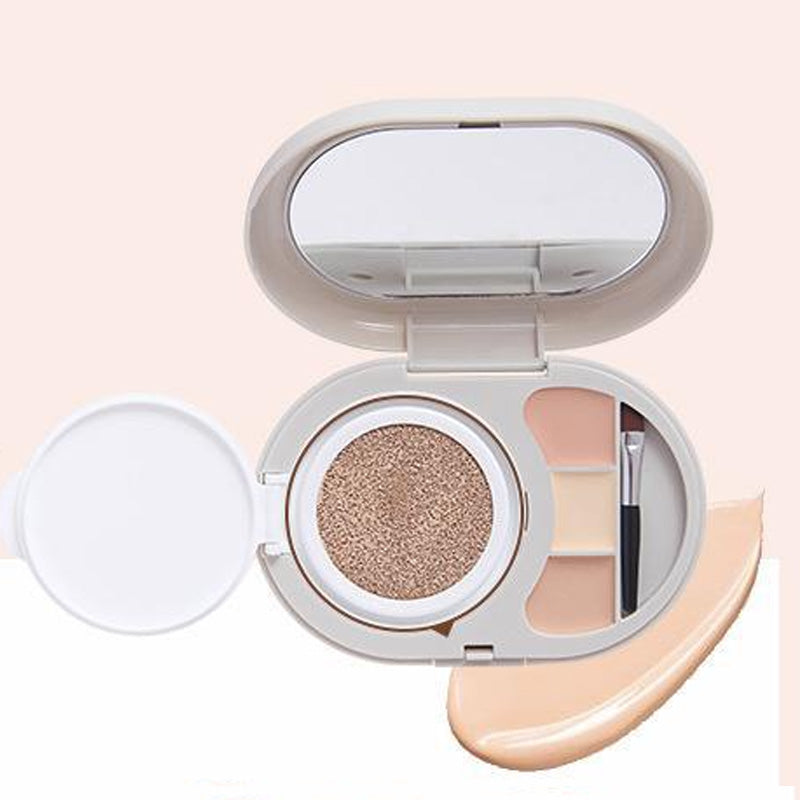 Camouflagepad met drie kleuren poeder