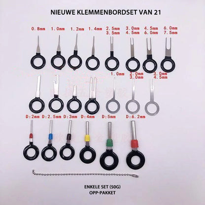 Gereedschapsset voor het verwijderen van terminals